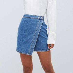 ASOS Tall Denim Wrap Skirt